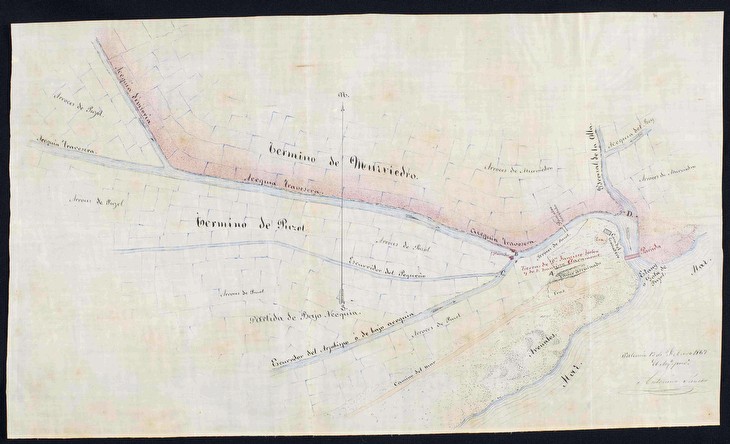 Paisatge de la zona de la marjal dels Moros en el segle XIX